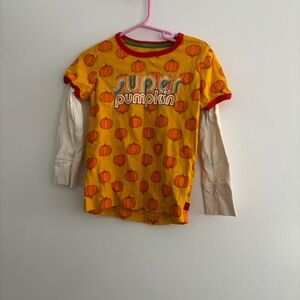 Little bird by jools oliver pumpkin fall long sleeve shirt orange for 2-3 kids